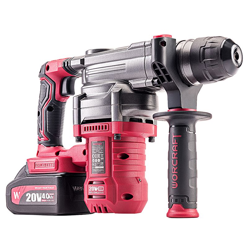 Аккумуляторный бесщеточный перфоратор бочковой WORCRAFT CRH‑S20LIBDM