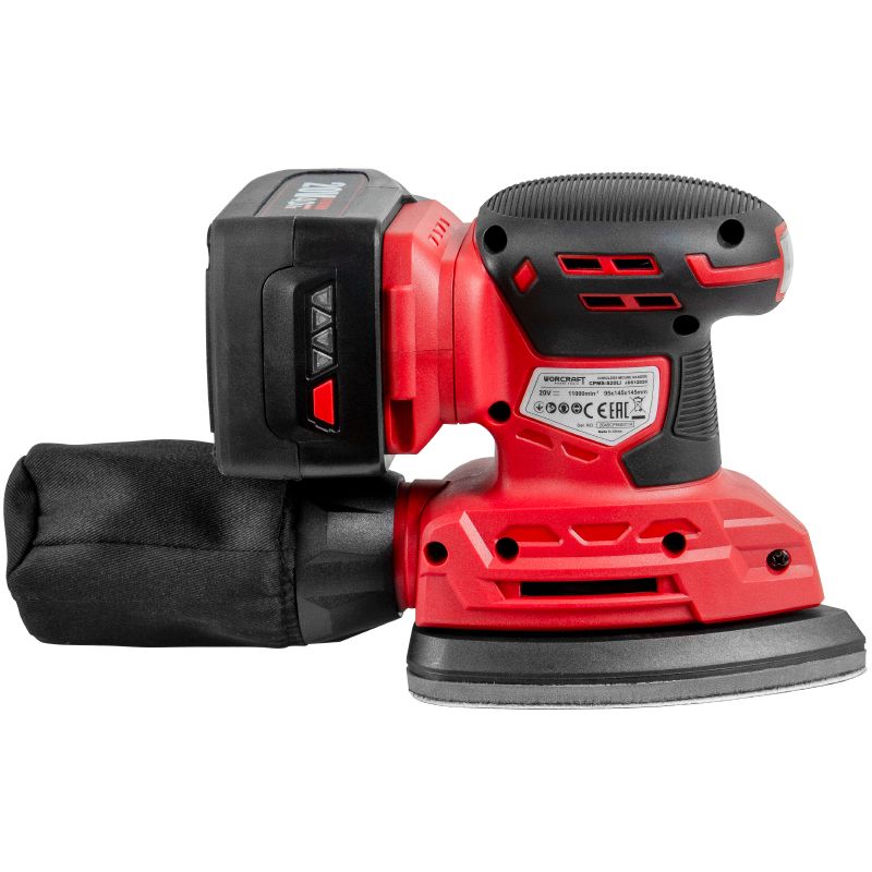 Аккумуляторная шлифмашина дельтовидная вибрационная WORCRAFT CPMS-S20Li