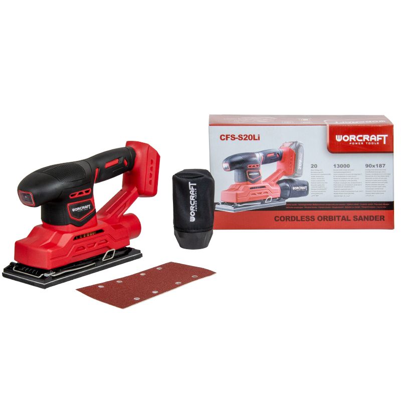 Аккумуляторная шлифмашина вибрационная WORCRAFT CFS-S20Li
