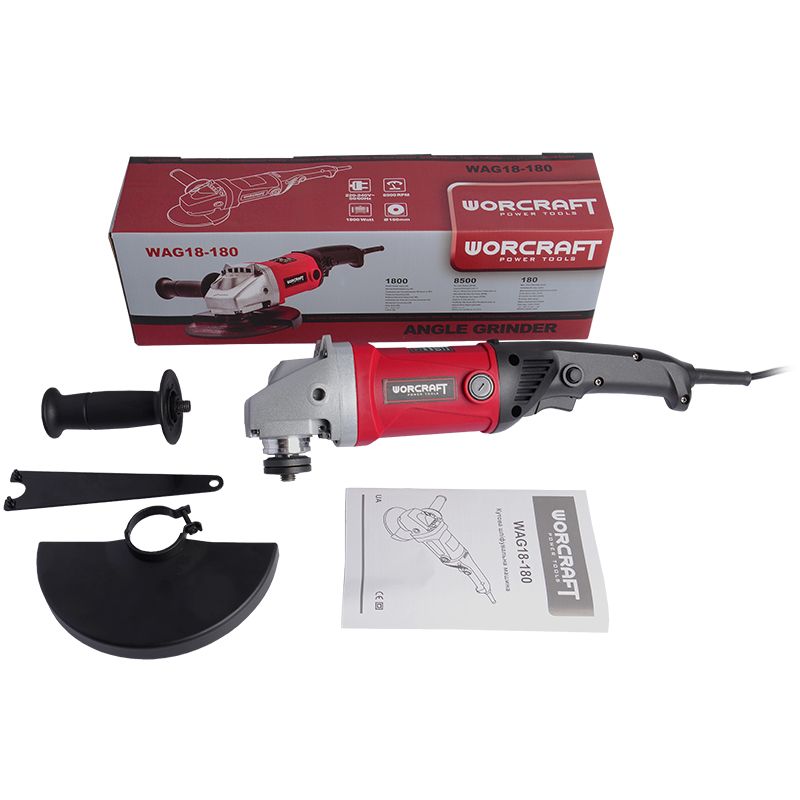 Шлифмашина угловая WORCRAFT WAG18-180