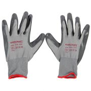 Перчатки рабочие нитрил серые WORCRAFT