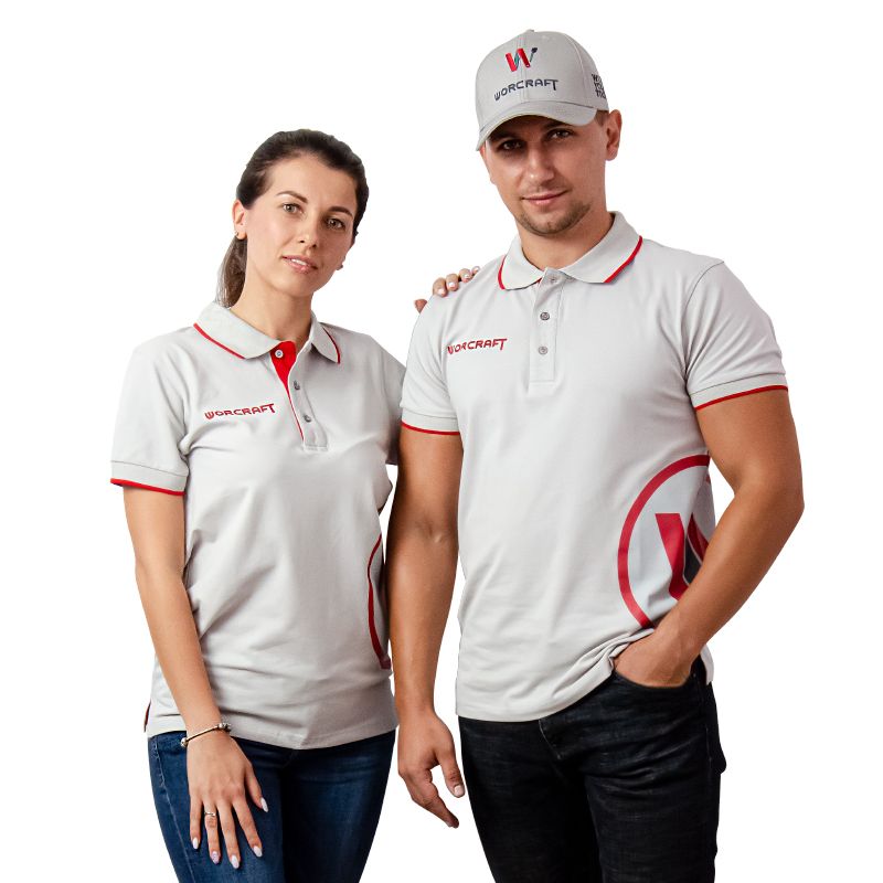 Футболка поло серая WORCRAFT
