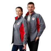 Флисовый свитер серый WORCRAFT