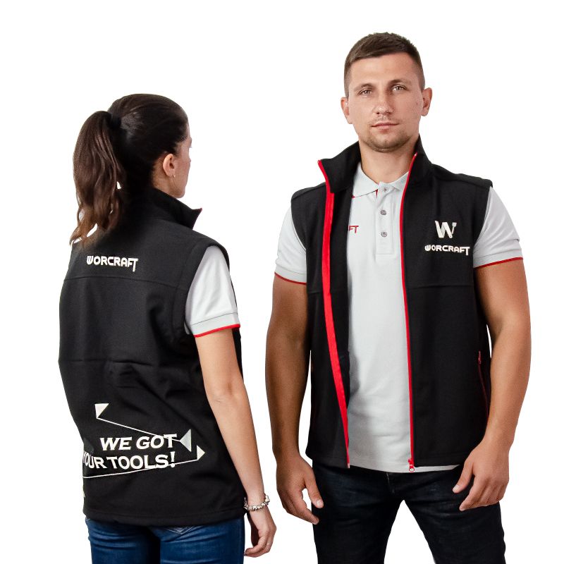 Жилетка рабочая черная WORCRAFT