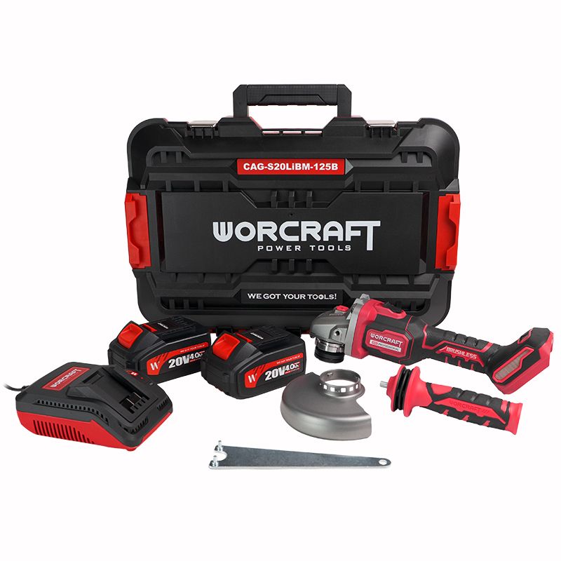 Аккумуляторная бесщеточная шлифмашина угловая WORCRAFT CAG‑S20LiBM‑125B
