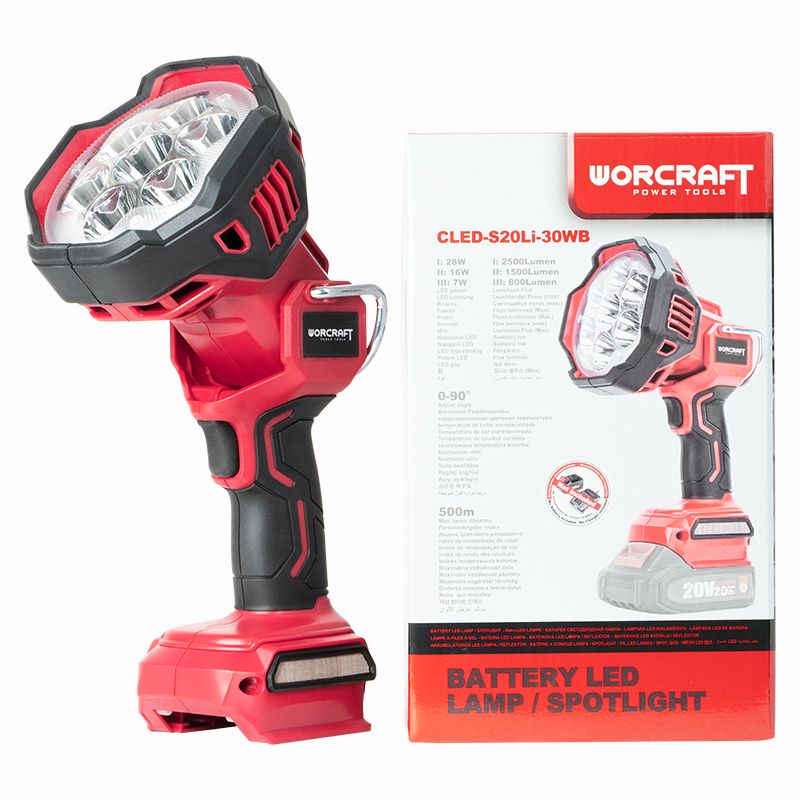 Аккумуляторный светодиодный фонарь WORCRAFT CLED-S20Li-30WB
